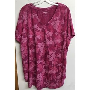 Ladies Plus Size 22/24 Woman Within V-Neck Top